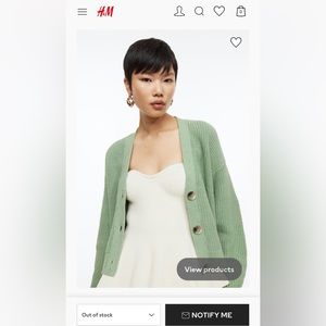 Olive cropped sweater